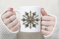 Christmas snowflakes clipart|Cute Winter flower shirt design Product Image 3