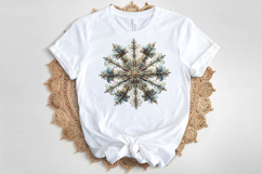 Christmas snowflakes clipart|Cute Winter flower shirt design Product Image 4