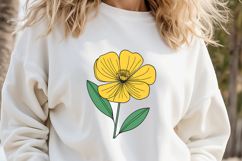 Wild flower buttercup clipart |Vintage Summer flower graphic Product Image 2