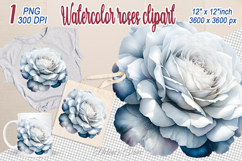 Watercolor Aesthetic Roses Clipart | Amazing bright Flower Product Image 1