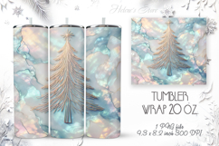 Christmas tree tumbler wrap 20oz sublimation | Magic forest Product Image 1