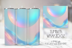 Light aqua pastel tumbler 20oz wrap sublimation design png Product Image 1