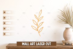 6 botanical florals wall art elements for laser cut Product Image 6