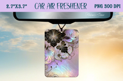 Iridescent floral pattern Air Freshener Car sublimating Product Image 1