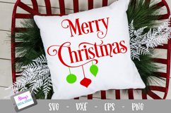 Christmas SVG - Merry Christmas with ornaments Product Image 1
