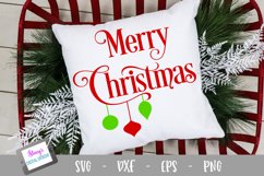 Christmas SVG - Merry Christmas with ornaments Product Image 1