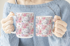 15oz &amp; 11oz Mugs Mockup -woman holding mugs Product Image 2
