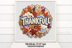 Thanksgiving day Chenille Embroidered Patch Puffy design PNG Product Image 2