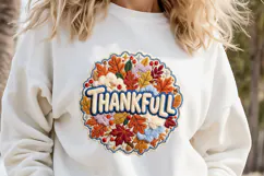 Thanksgiving day Chenille Embroidered Patch Puffy design PNG Product Image 3