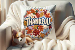 Thanksgiving day Chenille Embroidered Patch Puffy design PNG Product Image 4