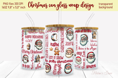 Santa Claus with Christmas quotes design can glass wrap 16oz Product Image 2