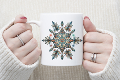 Christmas snowflakes clipart|Cute Winter flower shirt design Product Image 3