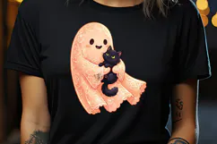 Cute Halloween clipart | Kawaii ghost sublimation design PNG Product Image 2