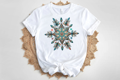 Christmas snowflakes clipart|Cute Winter flower shirt design Product Image 4