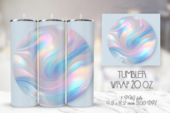 Light aqua pastel tumbler 20oz wrap sublimation design png Product Image 1