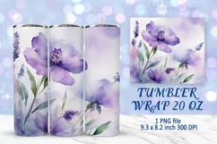 Flowers tumbler wrap | Summer Tumbler sublimation designs Product Image 19