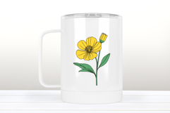 Wild flower buttercup clipart |Vintage Summer flower graphic Product Image 3