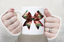 Christmas coquette bows design|Red Green bow T-shirt clipart Product Image 1