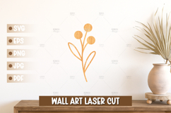 6 botanical florals wall art elements for laser cut Product Image 2