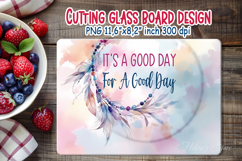 inspirational quote kitchen glass cutting board sublimation Product Image 1