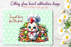Cute chicken and funny quote cutting board sublimation png Product Image 1