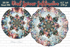 Christmas Snowflake Wind Spinner wrap sublimation design png Product Image 1