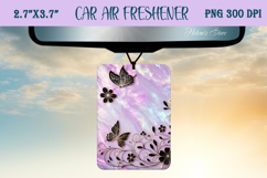 Iridescent floral pattern Air Freshener Car sublimating Product Image 1