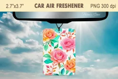 Rose pattern Air Freshener Car|Car air freshener sublimation Product Image 2