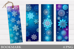 Snowflakes Bookmark Design. Christmas Bookmark Sublimation Product Image 1