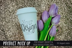 Glitter travel mug Craft mock up | PSD & JPEG Product Image 1