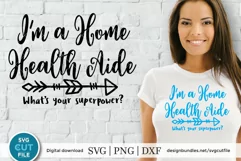 Home health aide svg or Home care aide, a home caregiver svg Product Image 1