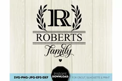 Monogram SVG, Family name SVG, Family svg, Last name svg Product Image 3