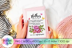 Mother Quote Sublimation | Mother's Day | Flowers Print Product Image 1
