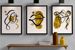 Set of Three Abstract Face Digital Print Frame not included Product Image 2