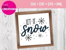 Christmas SVG|Let It Snow|SVG DXF PNG EPS Product Image 2