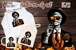 Cute Halloween mummy clipart | Abstract shirt designs png Product Image 2