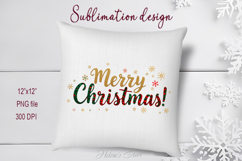 Bright Merry Christmas quote sublimation design clipart png Product Image 3