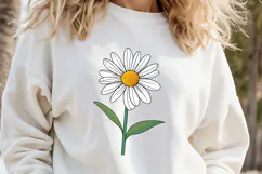 Wild flower daisy clipart |Vintage Summer flower graphics Product Image 2