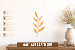 6 botanical florals wall art elements for laser cut Product Image 3