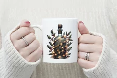 Christmas bottle clipart sublimation png | Alcohol clip art Product Image 4