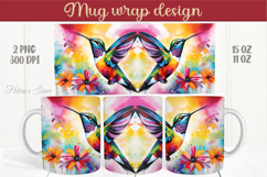 Cute Hummingbird mug wraps sublimation designs |Humming bird Product Image 1