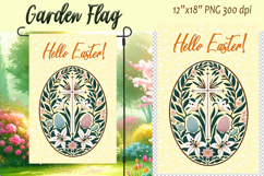 Easter Garden Flag Sublimation |Religious sublimation design Product Image 1