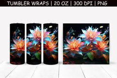 Magic Flower Sublimation Tumbler Wrap Product Image 1