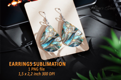 Gold Aquamarine Ocean earrings design| Teardrop earring png Product Image 1