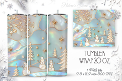 Christmas tree tumbler wrap 20oz sublimation | Magic forest Product Image 1