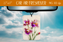 Floral Air Freshener Car| Car air freshin sublimating png Product Image 1