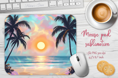 Summer beach iridescent watercolor mouse pad sublimation png Product Image 1