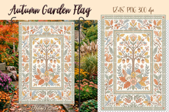 Autumn forest Garden Flag Sublimation | Fall garden design Product Image 1
