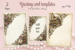 Vintage floral book &amp; frame for cardmaking | Card templates Product Image 1