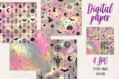 Pastel Halloween digital paper|Ghost Scrap booking graphics Product Image 1